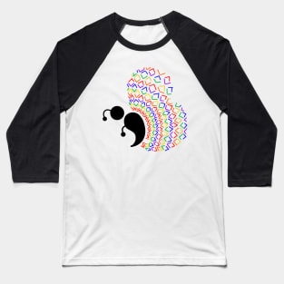 Rainbow Triangles Semicolon Butterfly Baseball T-Shirt